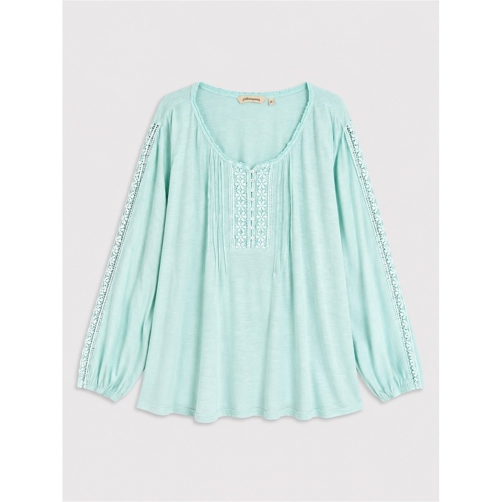 Soft Surroundings Crochet Blouse Large Romantic Feminine Fairy Bohemian Lace